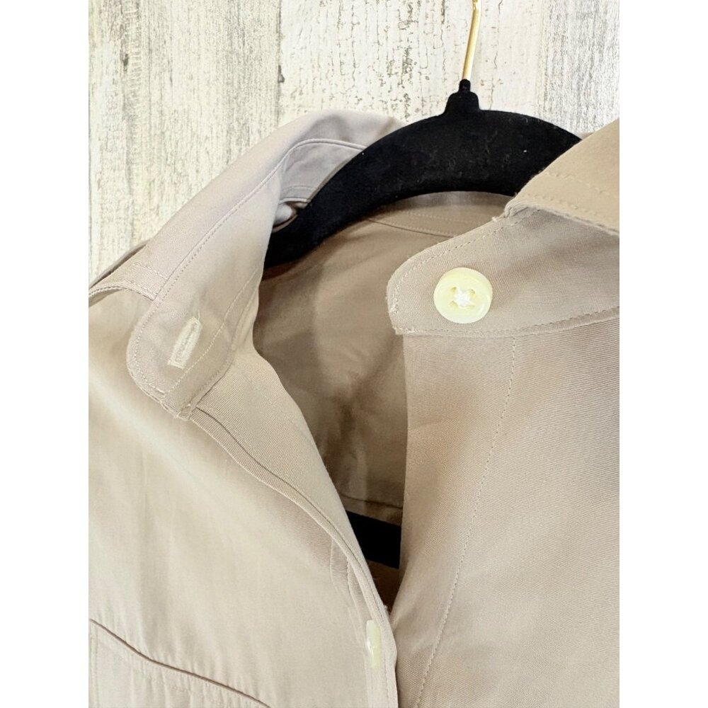Ann Mashburn Safari Shirt Sz M Khaki Tan Button Down - Picture 5 of 15